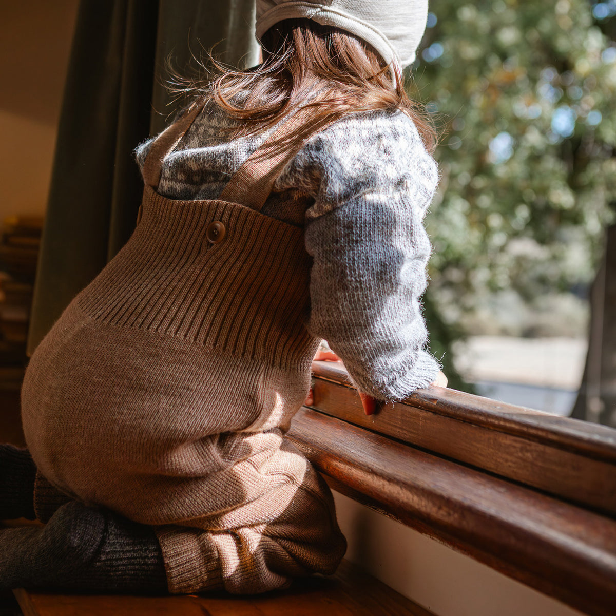 Knitted Dungarees - Organic Merino Wool (3m-4y)