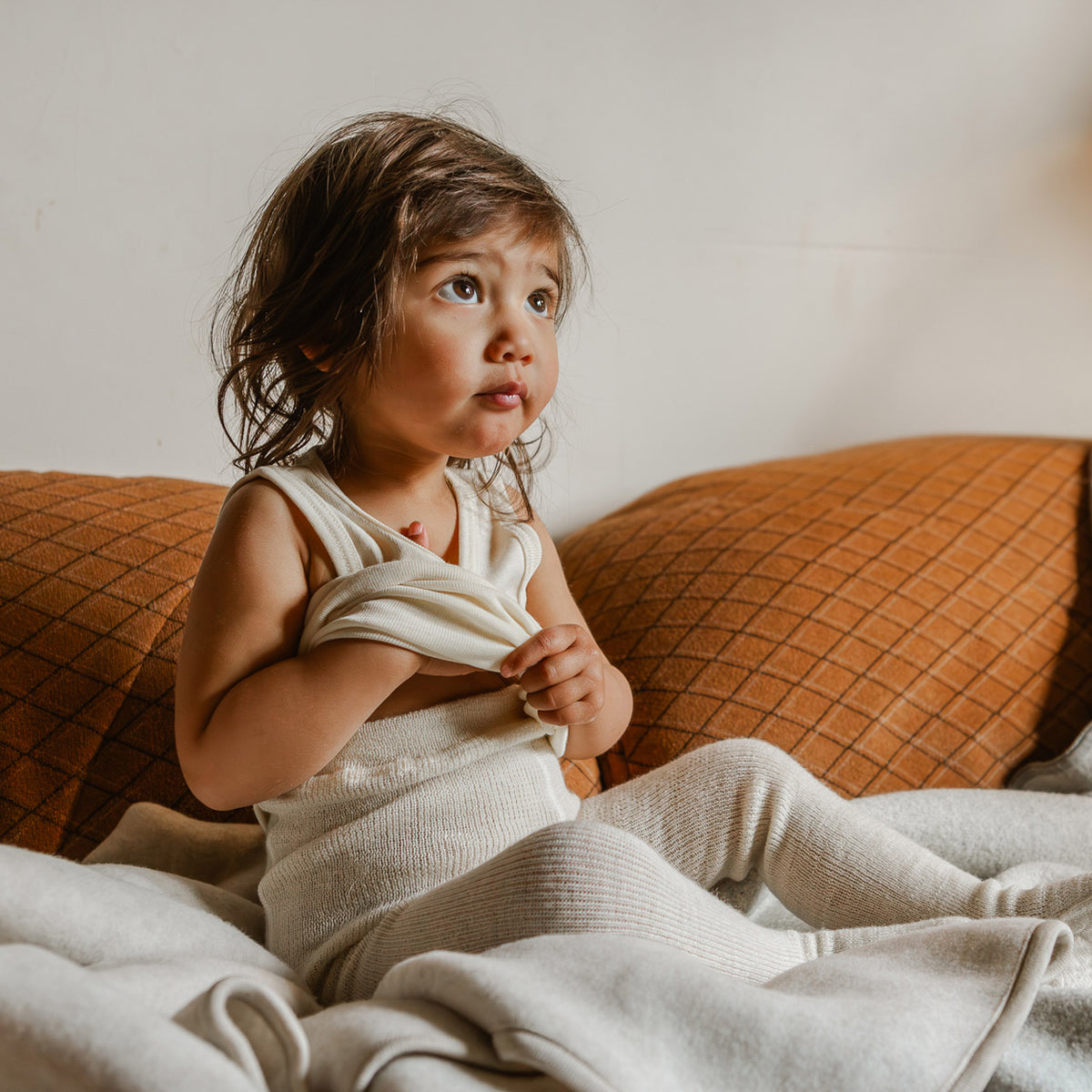 Child's Sleeveless Vest - Organic Merino/Silk (1-14y)