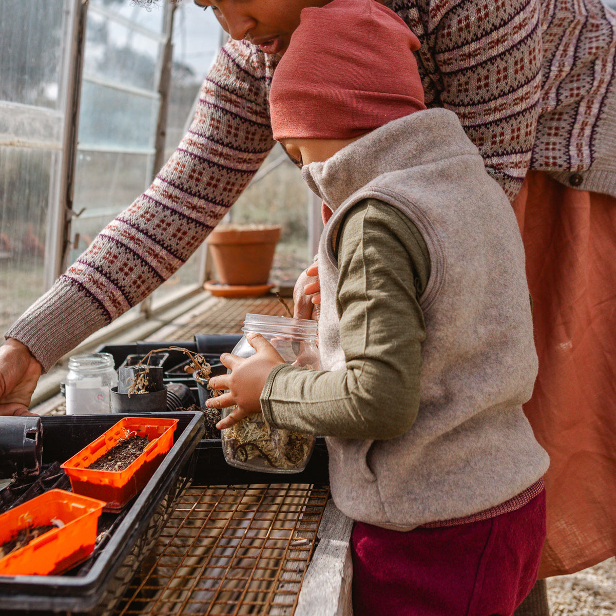 Kids Zip Vest - 100% Organic Wool Fleece (3-10y)