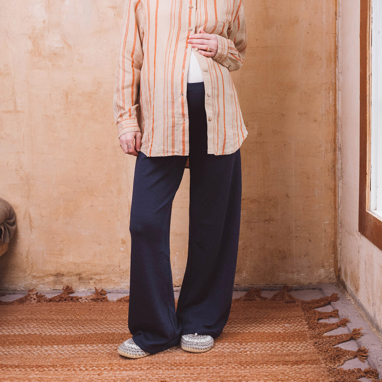 Women's Casual Lounge Pants - Organic Merino/Silk