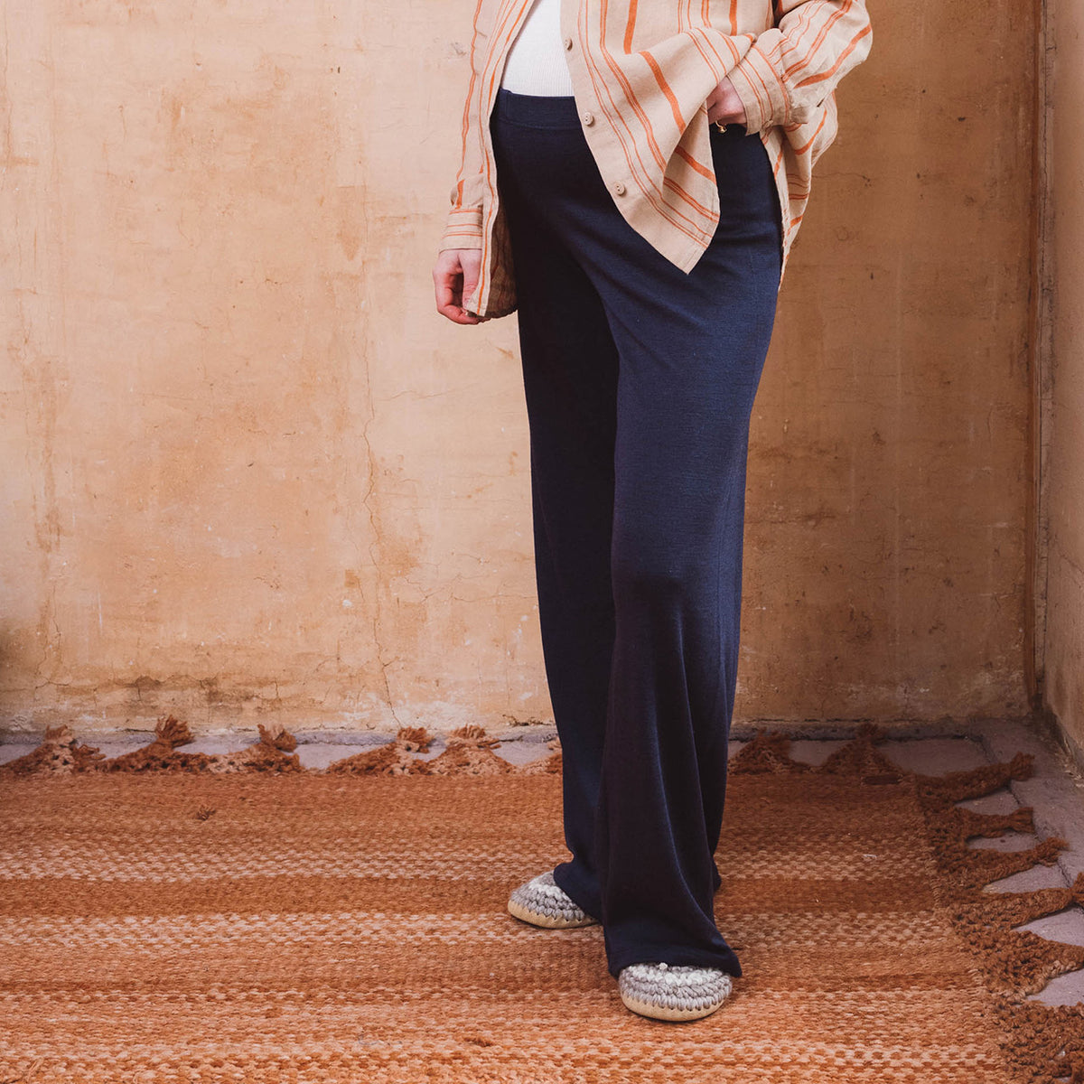 Women's Casual Lounge Pants - Organic Merino/Silk