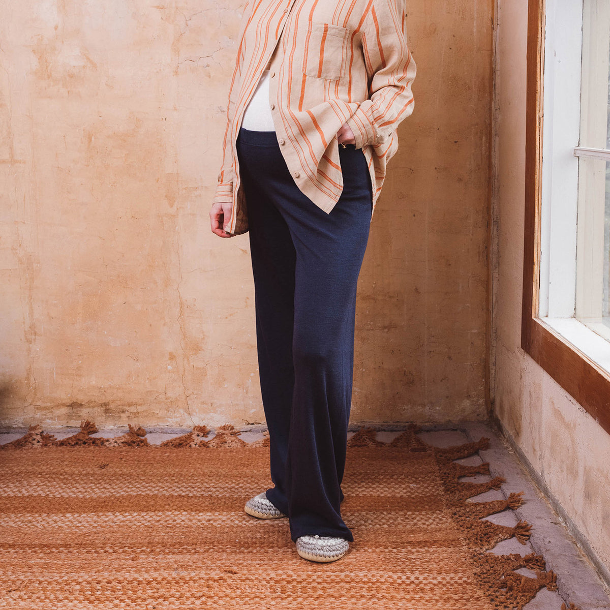 Women's Casual Lounge Pants - Organic Merino/Silk