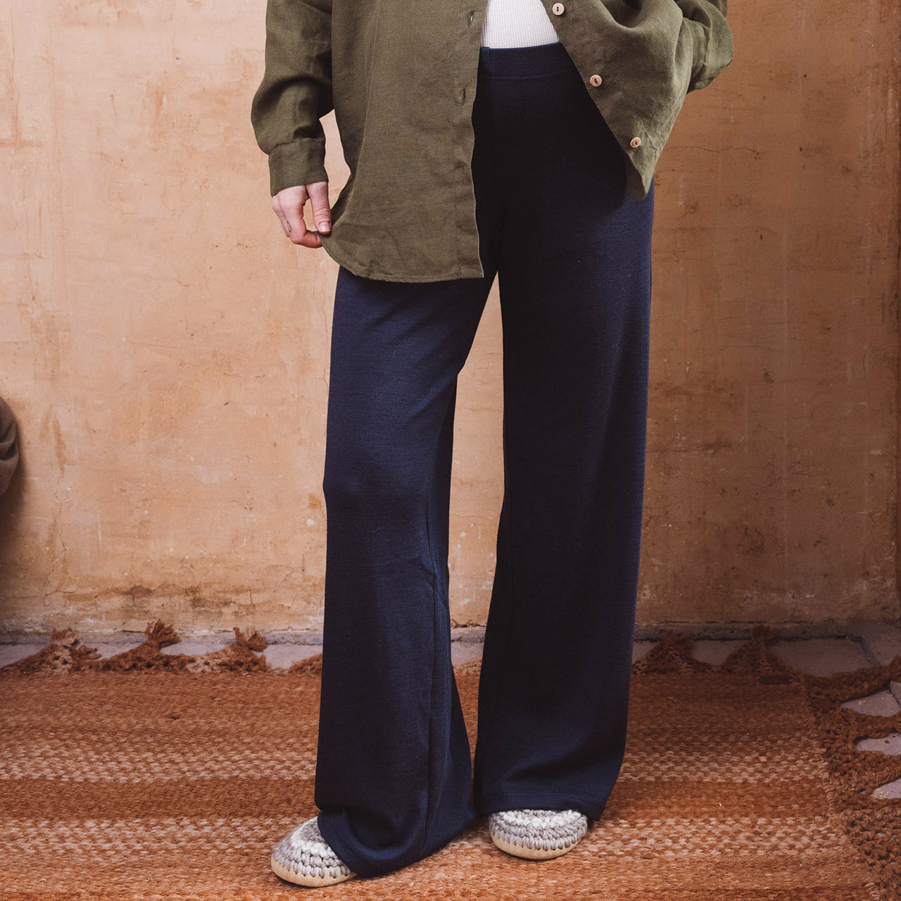 Women's Casual Lounge Pants - Organic Merino/Silk