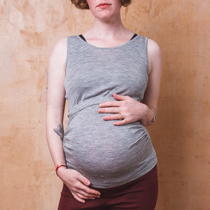 Breastfeeding/Maternity Tank - Organic Merino/Silk
