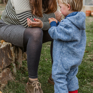 Women's Footless Tights/Leggings - Organic Wool/Cotton