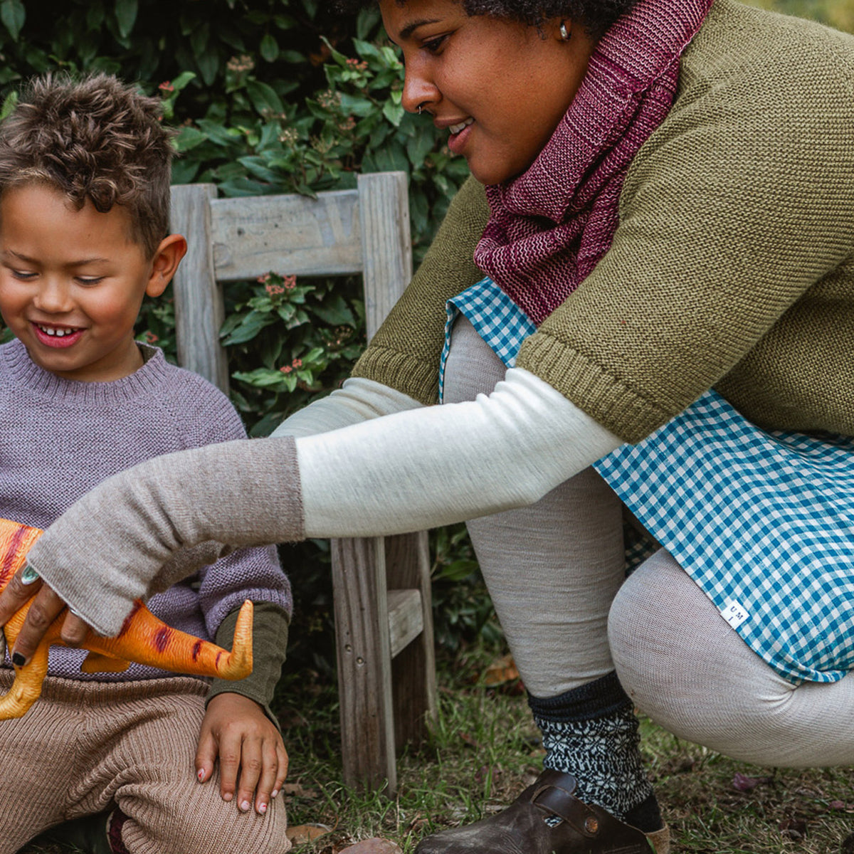 Women's Footless Tights - Organic Wool/Cotton