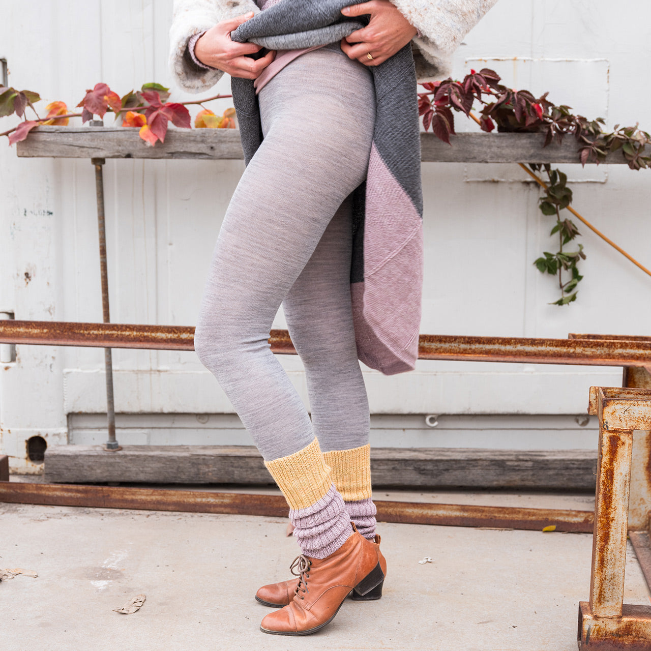 Women's Footless Tights - Organic Wool/Cotton
