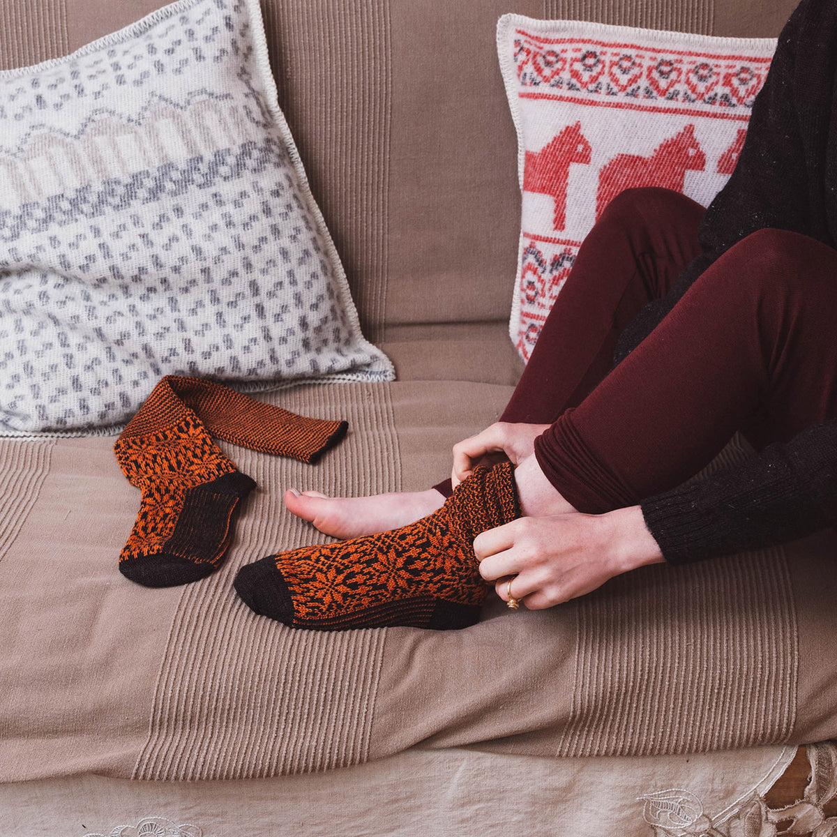 Kneehigh Hygge Fairisle Organic Wool Socks (Adults 36-41)