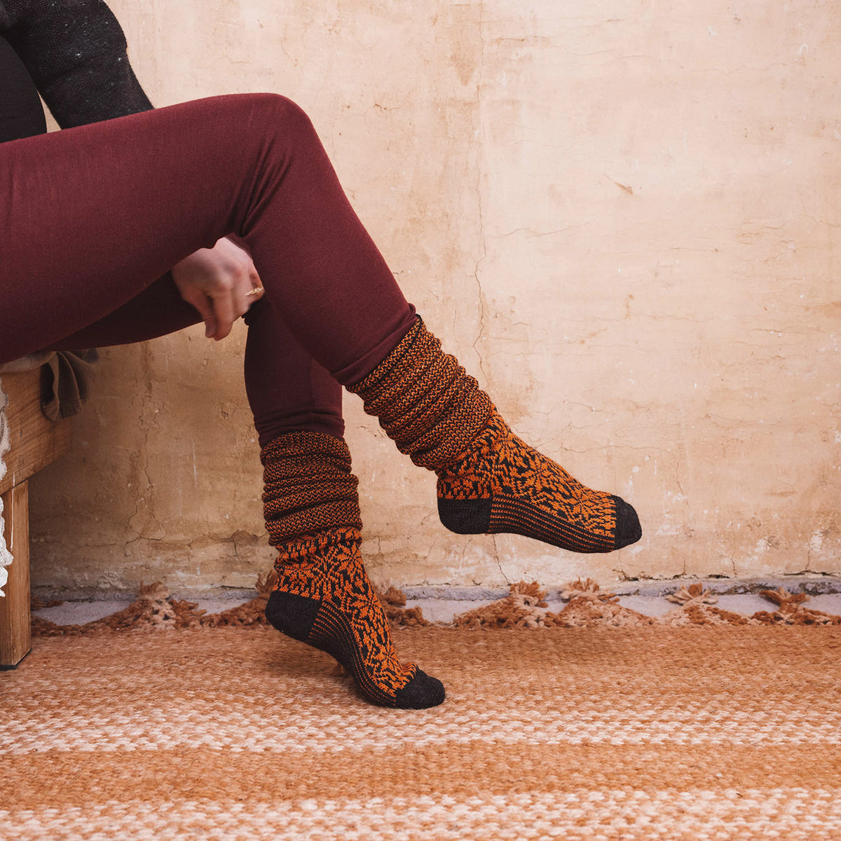 Kneehigh Hygge Fairisle Organic Wool Socks (Adults 36-41)