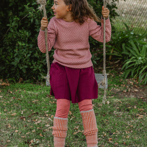 Brioche Rib Knit Legwarmers - 100% Baby Alpaca (Kids-Adults)