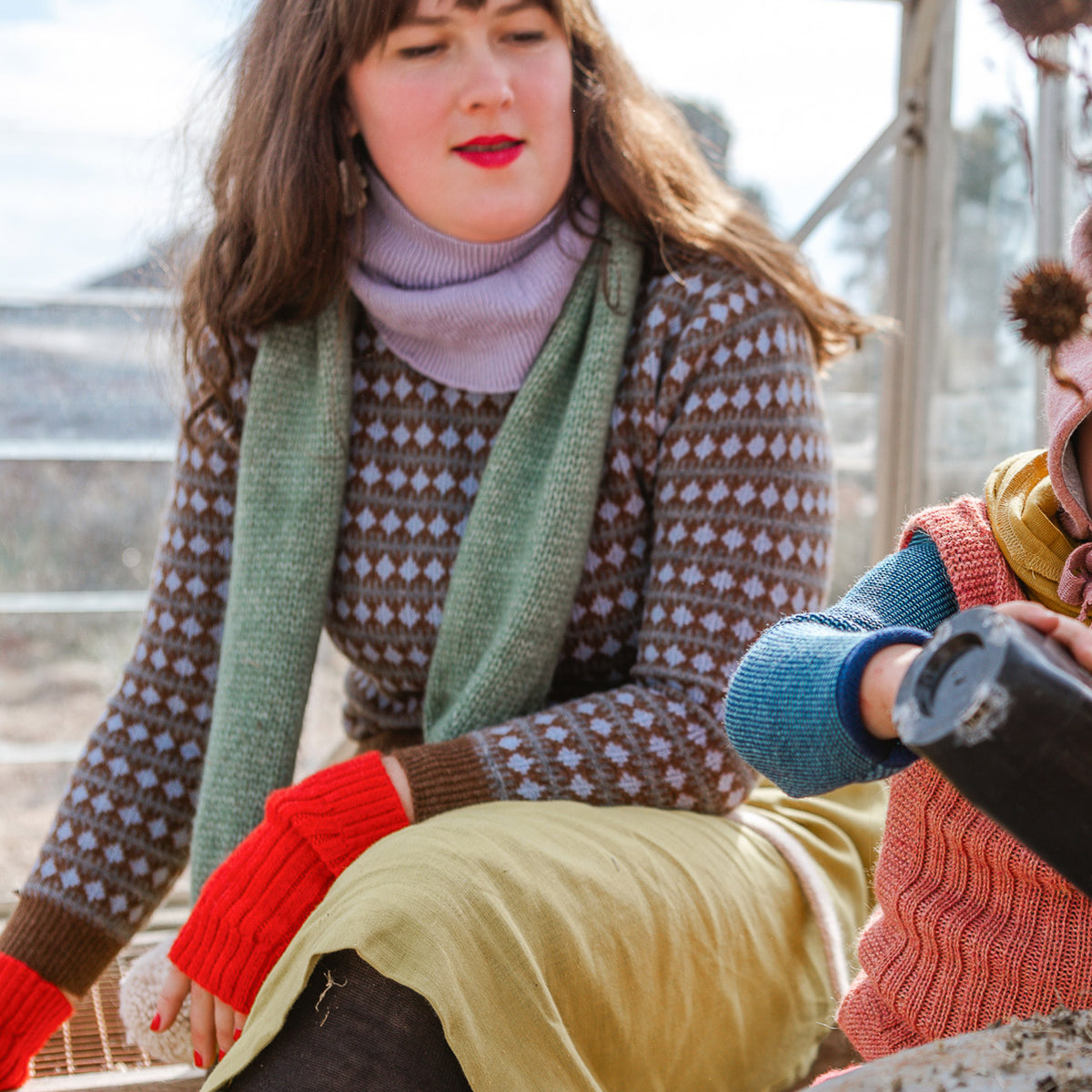 Jacquard Sweater - Lambswool - AW24 Amber (2-9y)