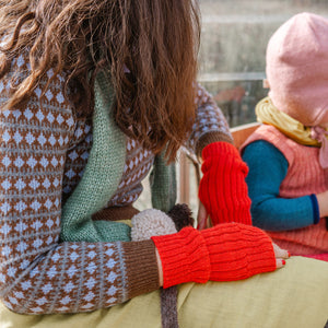 Jacquard Sweater - 100% Lambswool - Hazel Melange (2-12y+)