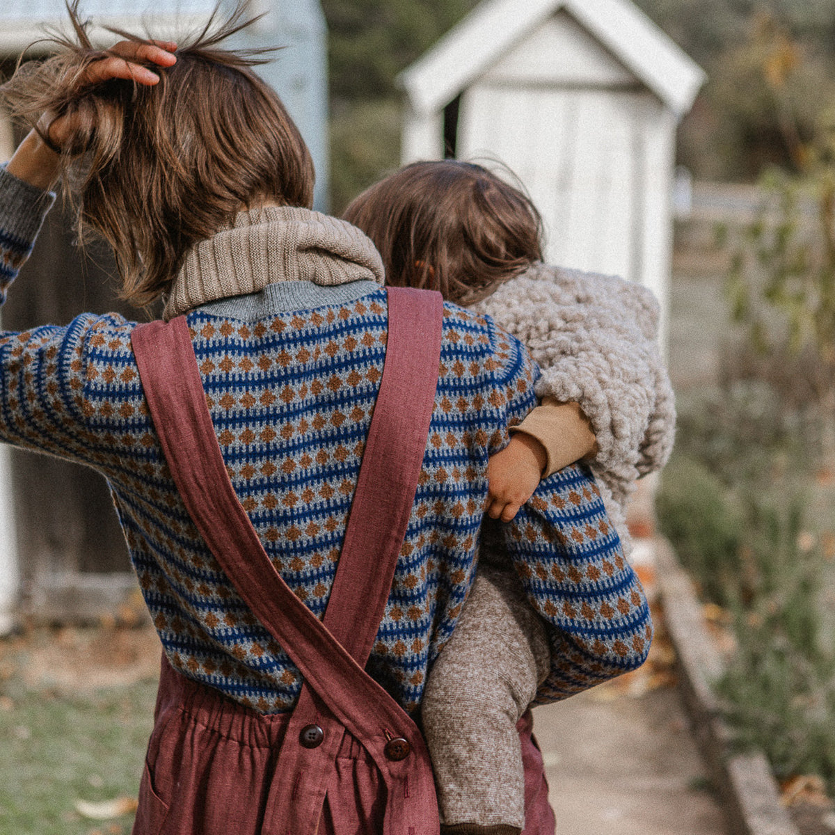 Jacquard Sweater - 100% Lambswool - AW25  Dark Navy (2-12y+)