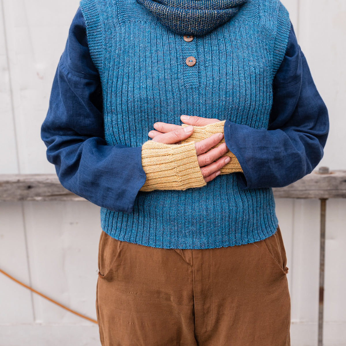 Fingerless Mits - Alpaca Rib (Adults)