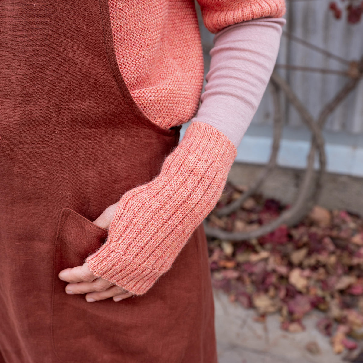 Fingerless Mits - Alpaca Rib (Adults)