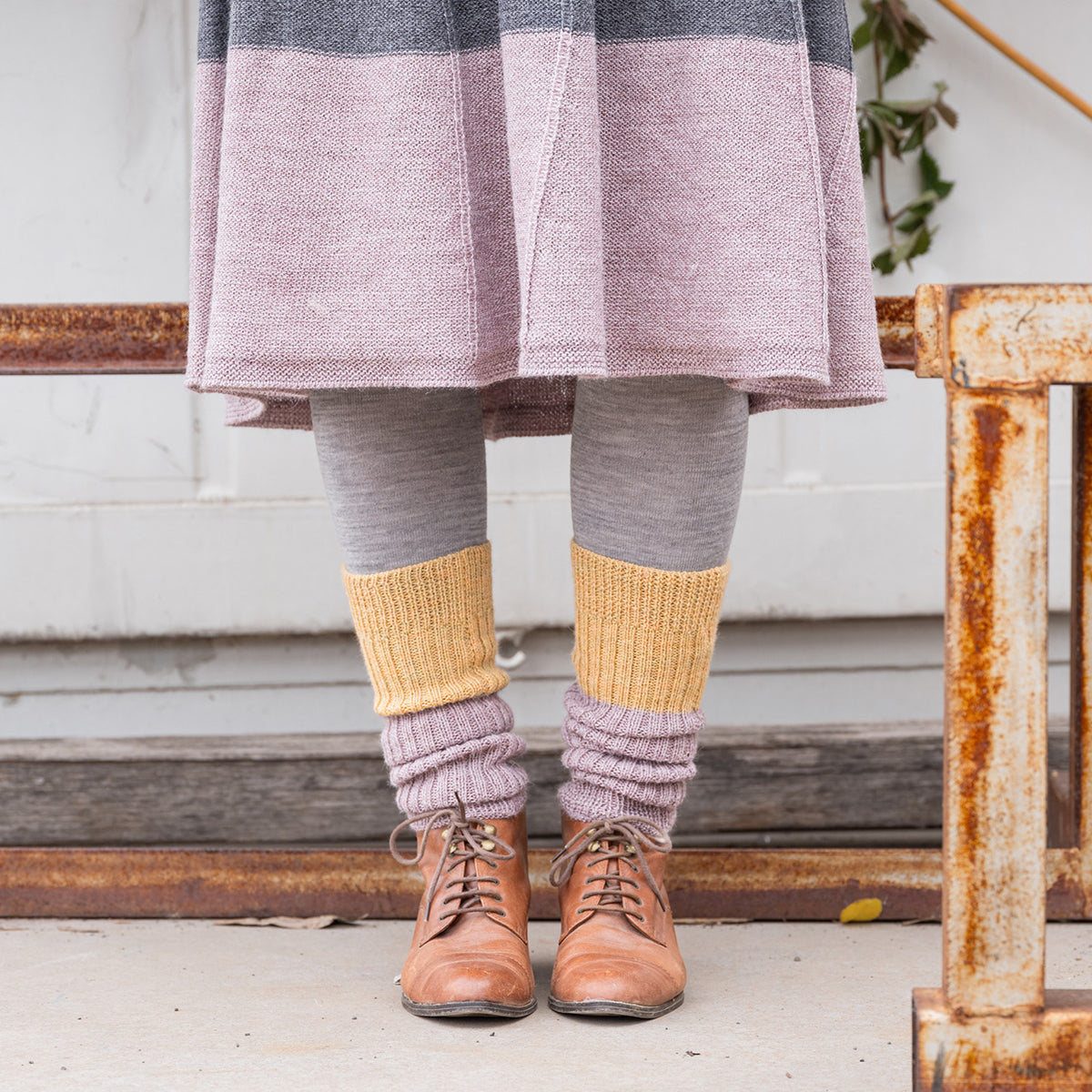 Ribbed Legwarmers - 100% Baby Alpaca (Youth-Adult)