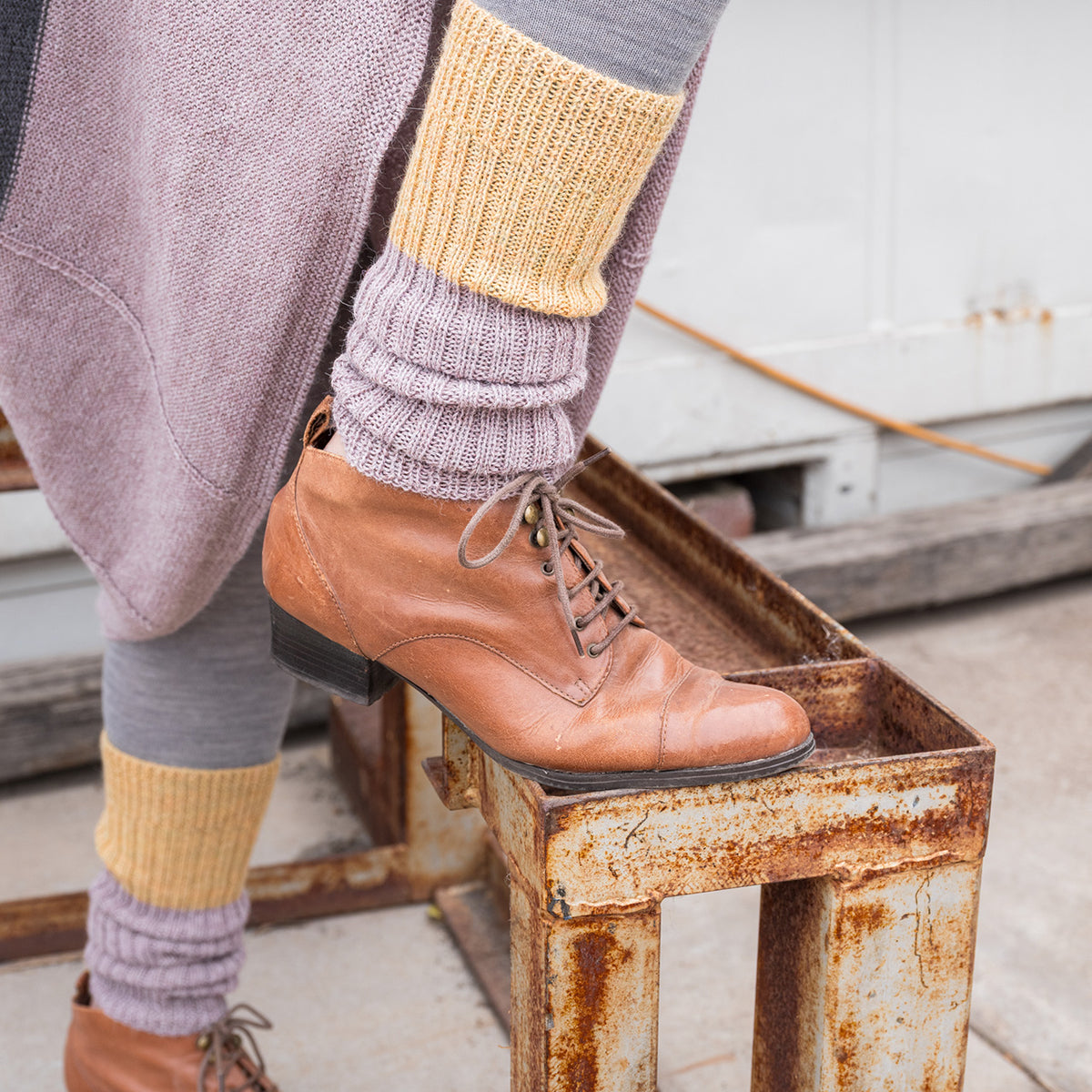 Ribbed Legwarmers - 100% Baby Alpaca (Youth-Adult)