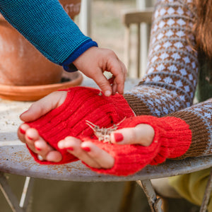 Fingerless Mits - Alpaca Rib (Adults) *Returning Soon