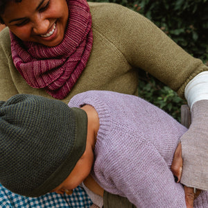 Lise Sweater in Baby Alpaca - Lavender (1-7y)