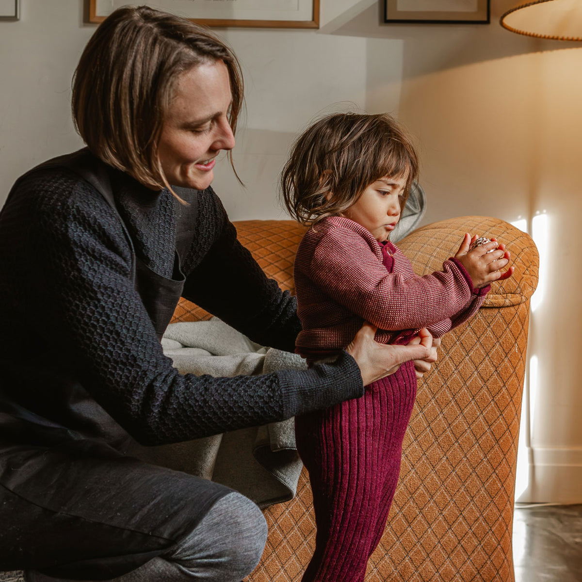 Rib Knit Leggings - 100% Baby Alpaca (12m-3y)