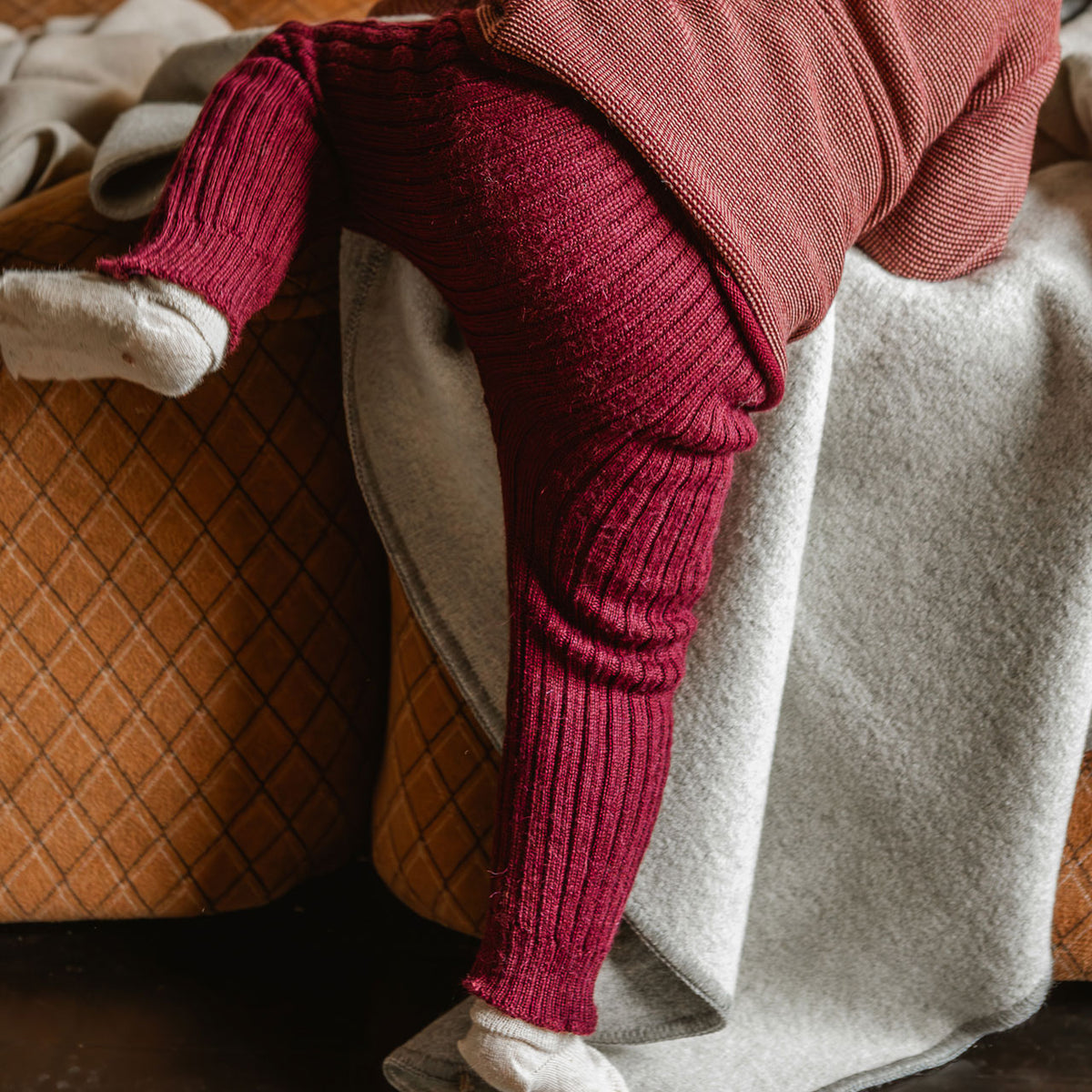 Rib Knit Leggings - 100% Baby Alpaca (12m-3y)