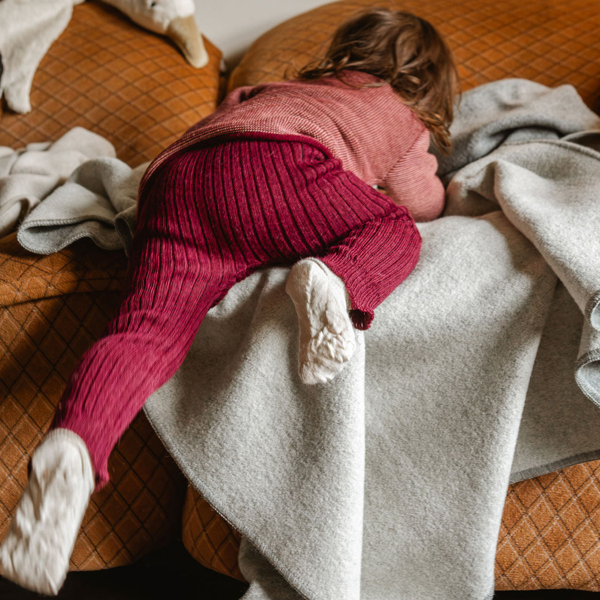 Rib Knit Leggings - 100% Baby Alpaca (12m-3y)