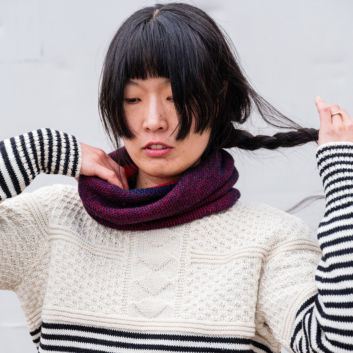 Women's Reversible Loop Scarf by my alpaca Copenhagen from