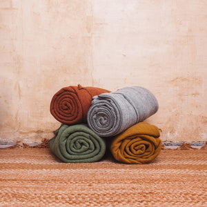Organic Merino Wool Fleece Blanket - Large (180x160cm)