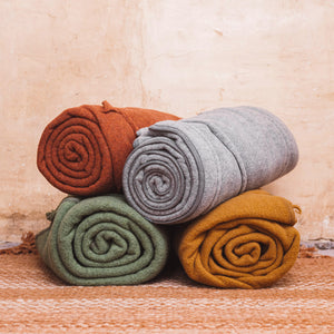 Organic Merino Wool Fleece Blanket - Large (180x160cm)