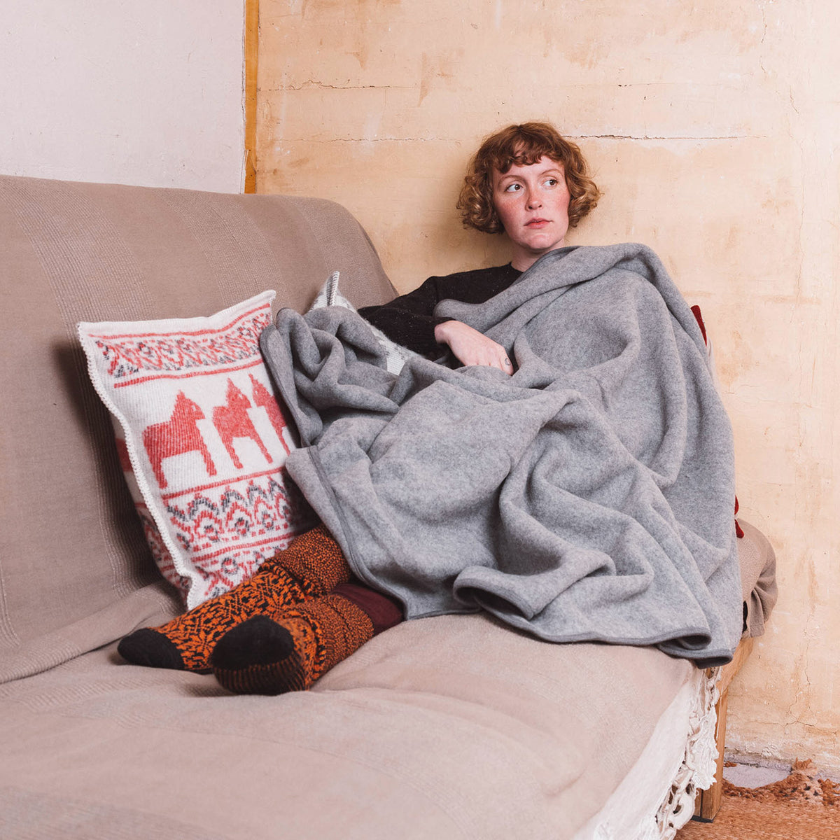 Organic Merino Wool Fleece Blanket - Large (180x160cm)