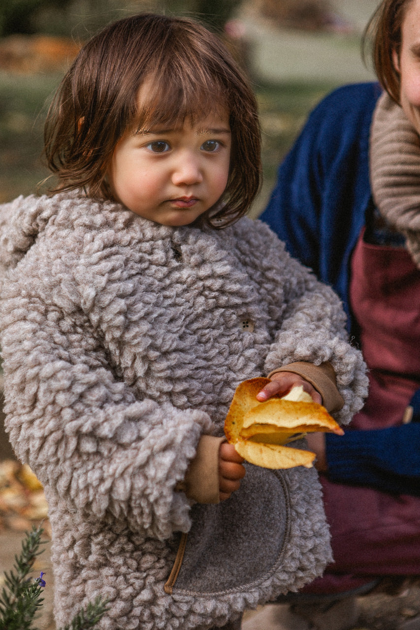 Plush Hooded Jacket - Wool/Tencel Teddy (1-8y) *Returning 2026