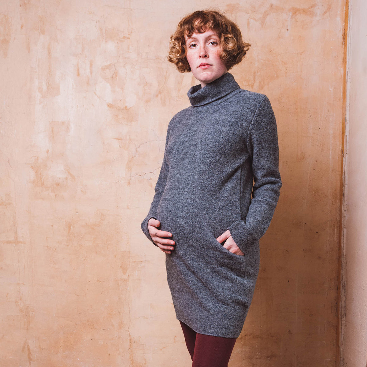 Wool Crepe Jumper Dress - Organic Merino