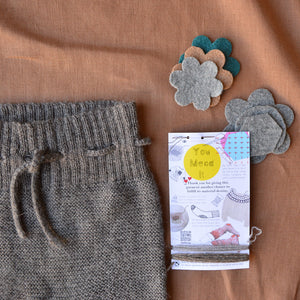 Knitted Baby Pants - Baby Alpaca - Grey (6-12m) - You Mend It!