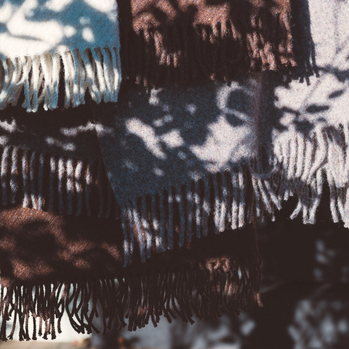 Diagonal Weave Throw - Recycled/Virgin Wool Blend (183x150cm)