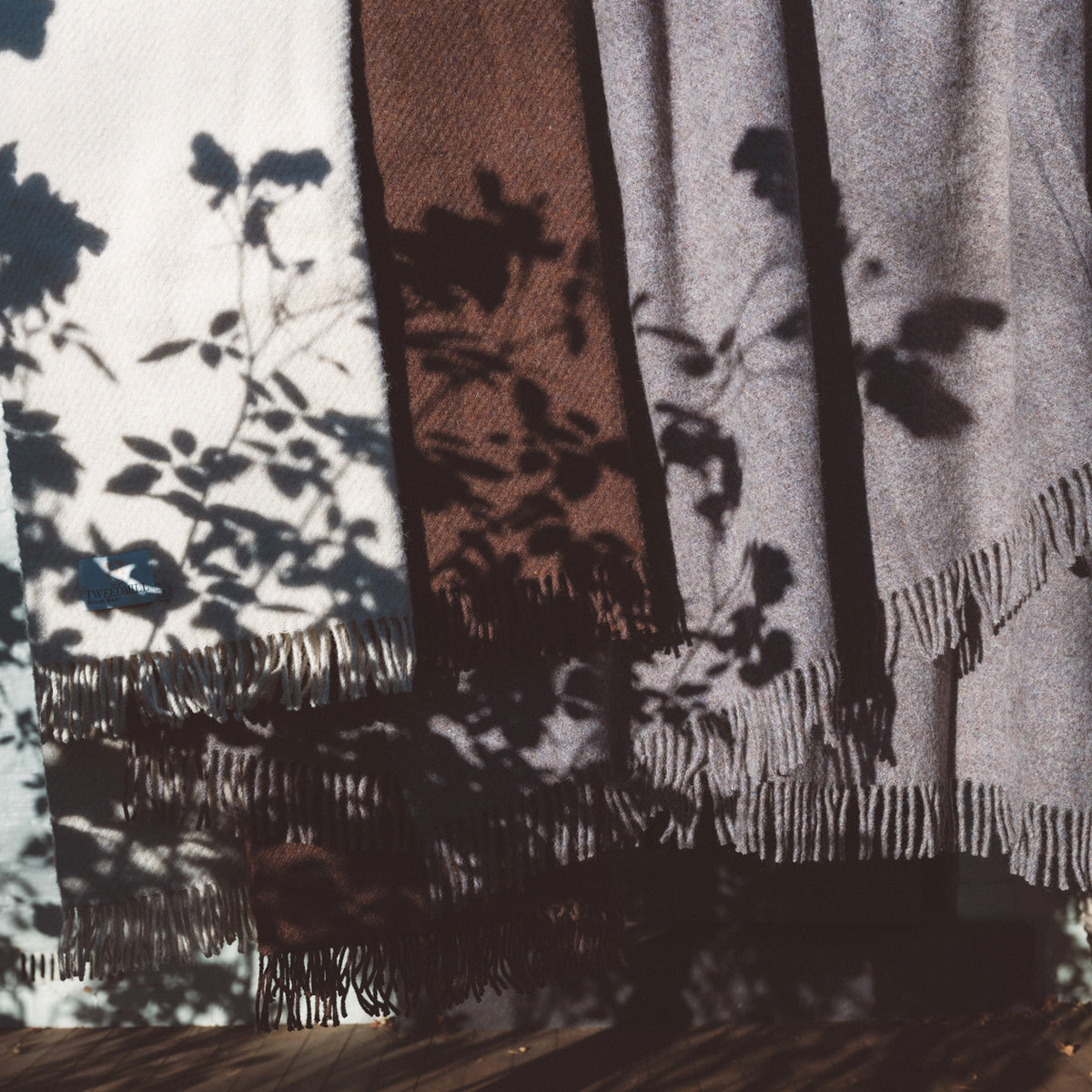 Diagonal Weave Throw - Recycled/Virgin Wool Blend (183x150cm)