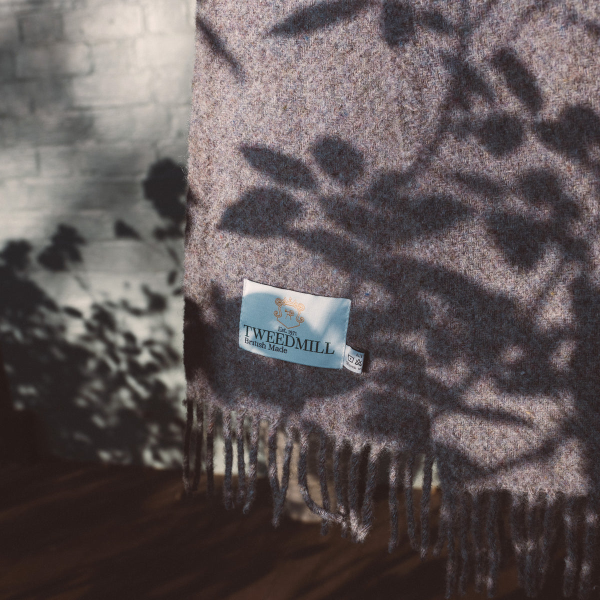 Diagonal Weave Throw - Recycled/Virgin Wool Blend (183x150cm)