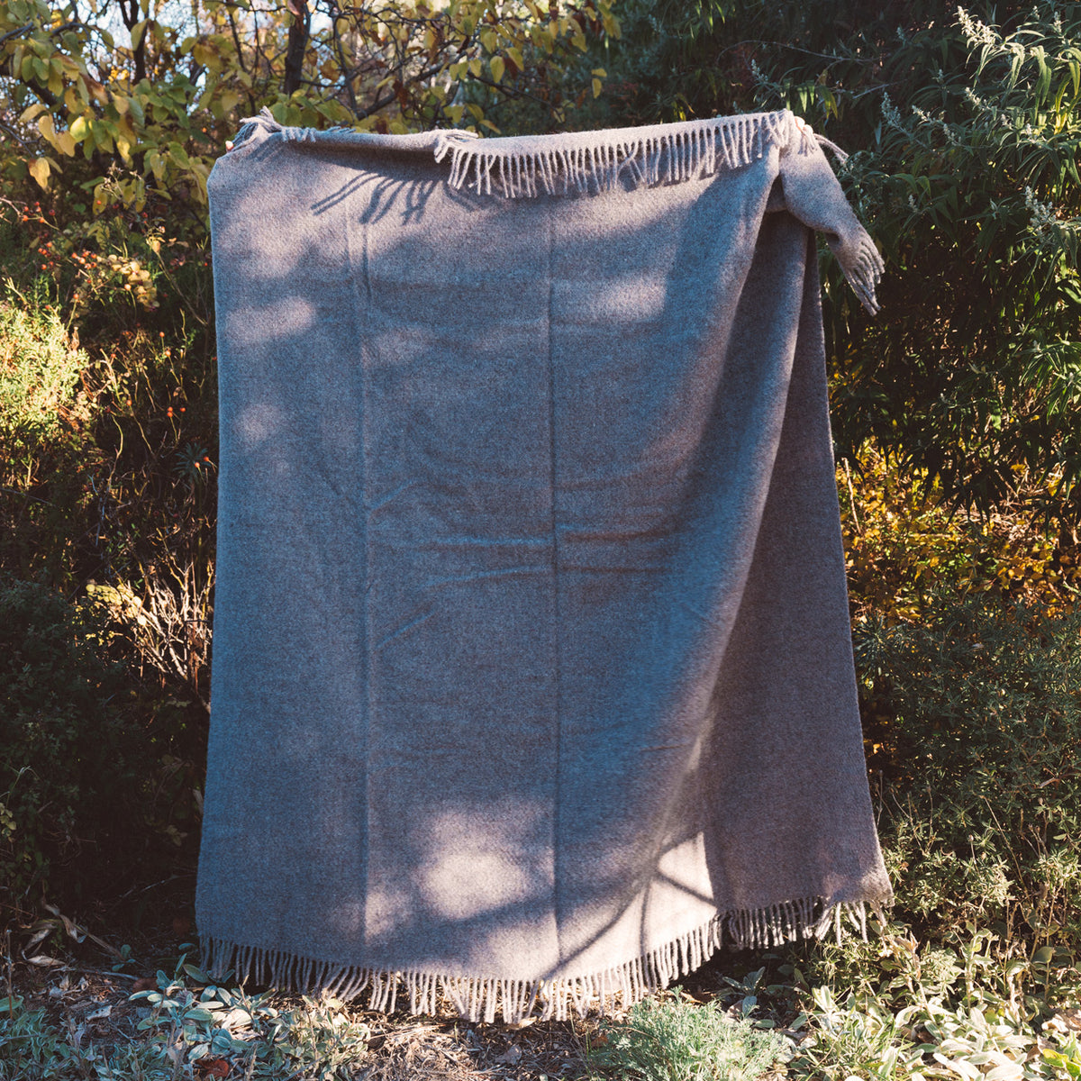 Diagonal Weave Throw - Recycled/Virgin Wool Blend (183x150cm)