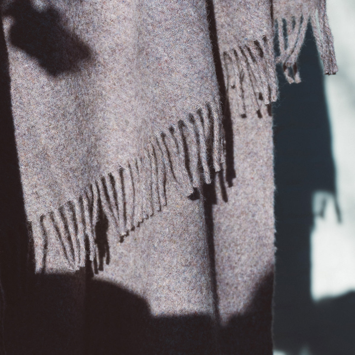 Diagonal Weave Throw - Recycled/Virgin Wool Blend (183x150cm)