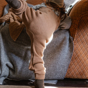 Herringbone Blanket in 100% Pure Wool - Slate/Ecru (140x200cm) *Returning 2025