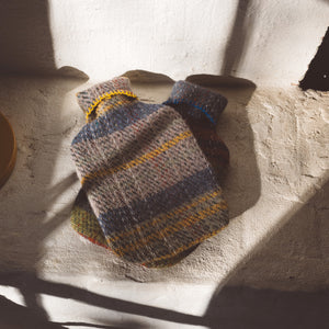 Hot Water Bottle with Plaid 100% Recycled Wool Cover *Returning May