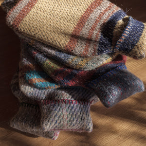Hot Water Bottle with Plaid 100% Recycled Wool Cover *Returning May