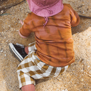 Child's Plant Dyed T-Shirt in 100% Organic Merino - Olive (1-3y) *Last ones