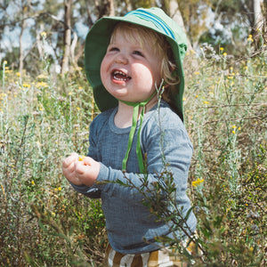 Firefighter Sun Hat - 100% Organic Cotton Muslin (6m-5y+)