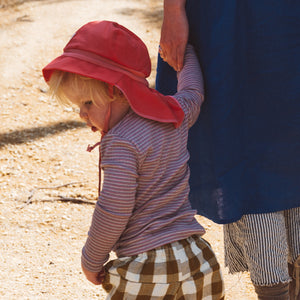 Firefighter Sun Hat - 100% Organic Cotton Muslin (6m-5y+)