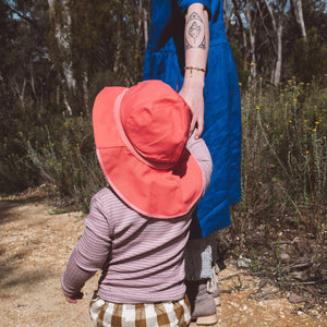 Firefighter Sun Hat - 100% Organic Cotton Muslin (6m-5y+)