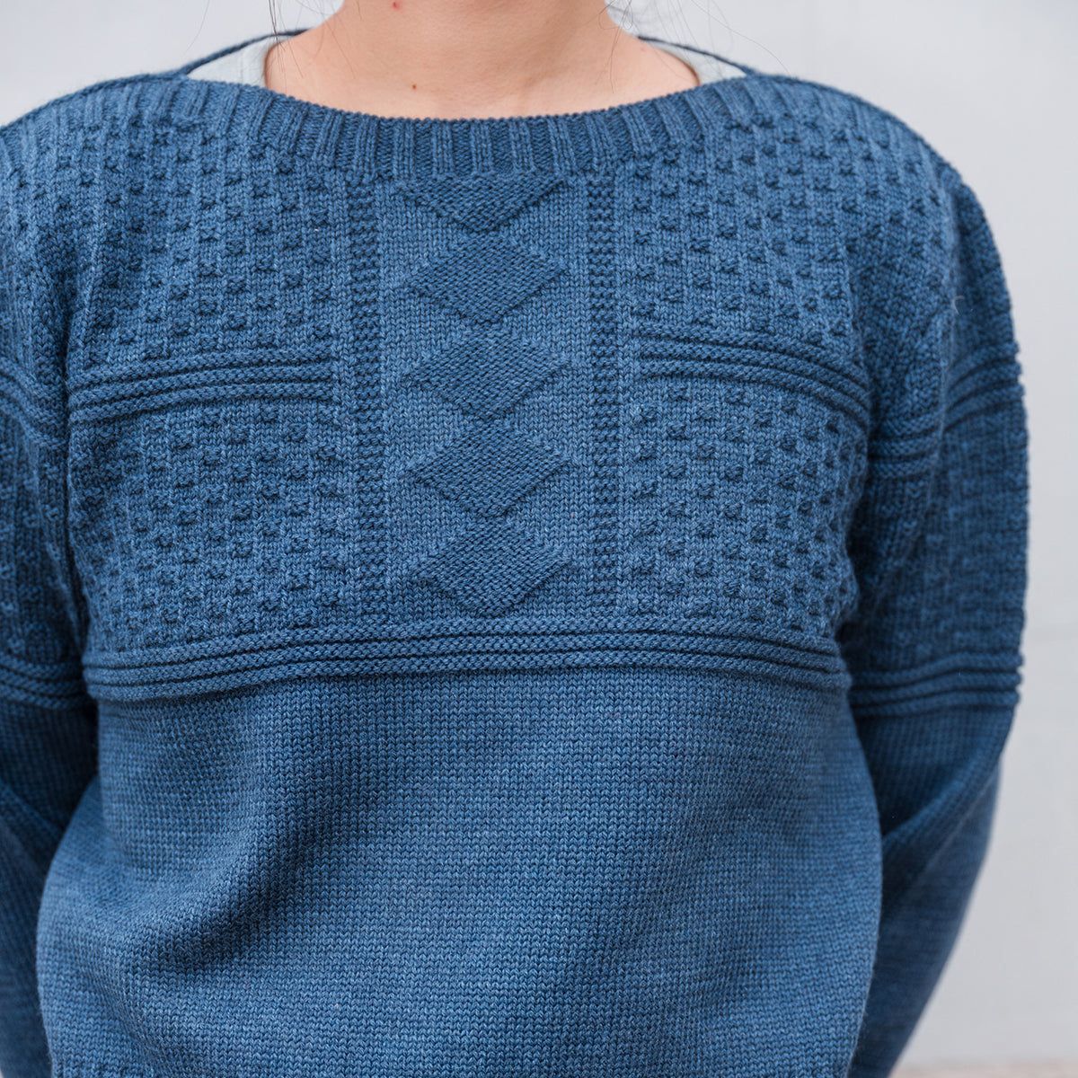 Unisex Fisherman's Gansey - Organic Indigo Dyed (S-XL)