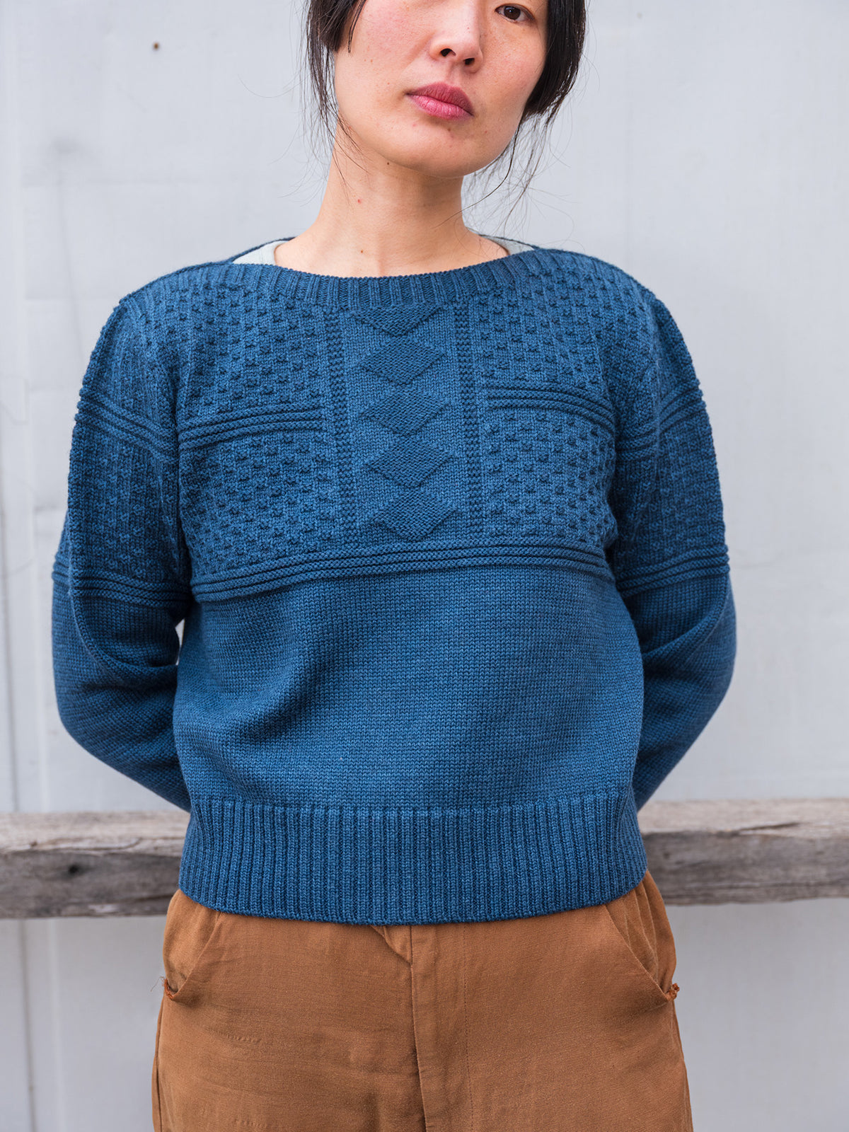 Unisex Fisherman's Gansey - Organic Indigo Dyed (S-XL)