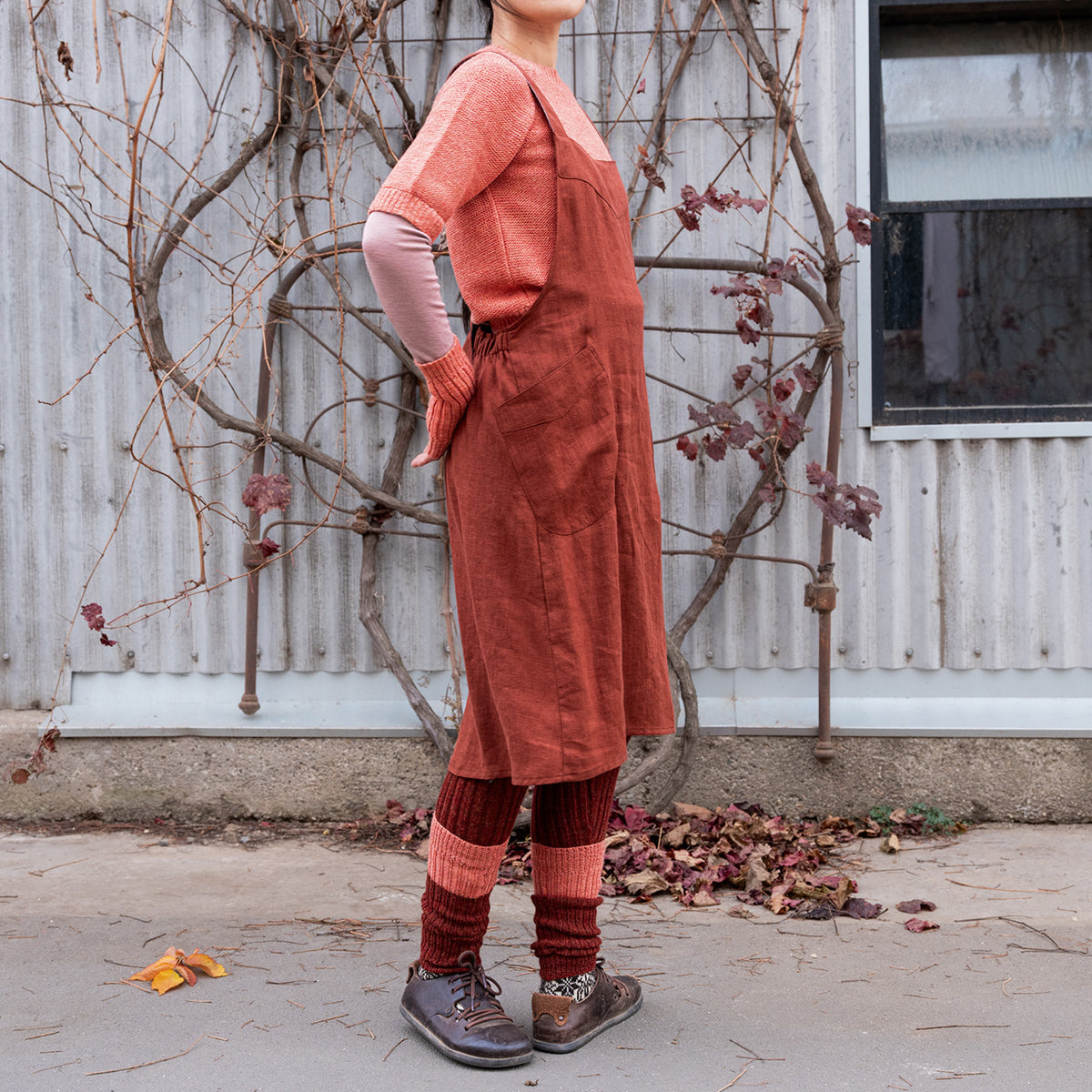 Women's Lise Half Sleeve Sweater - 100% Baby Alpaca - Sherbet (S-L)