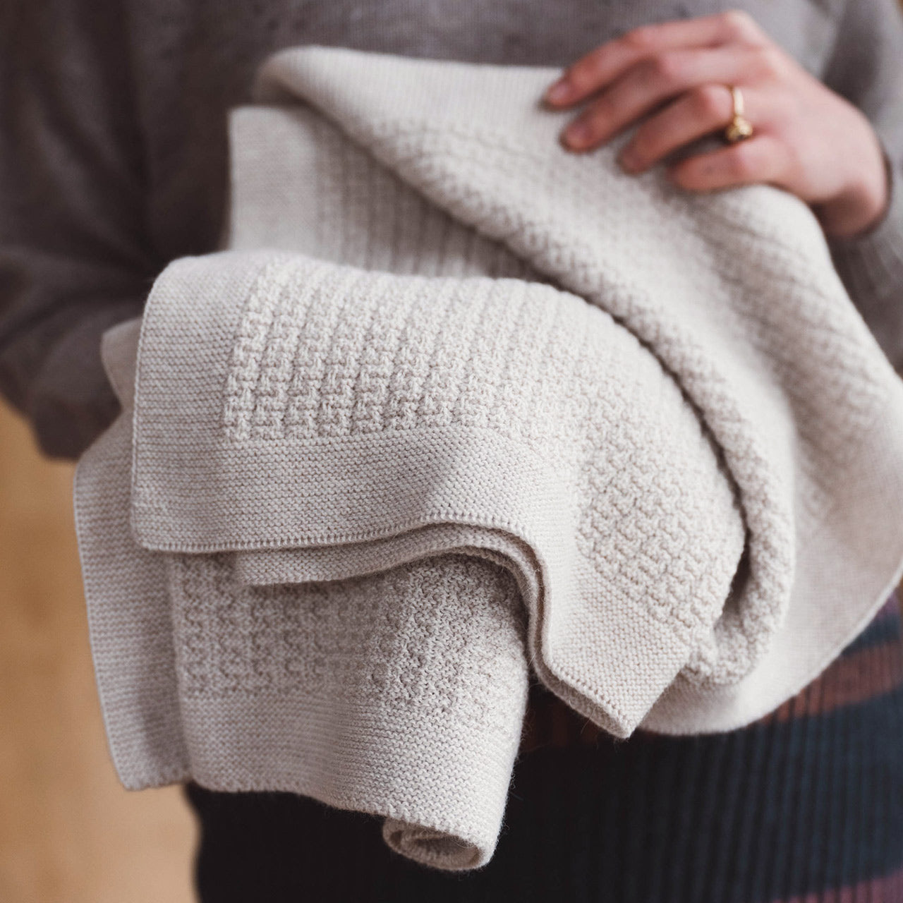 Baby Blanket Chunky Waffle - Alpaca/Merino (100x80m)