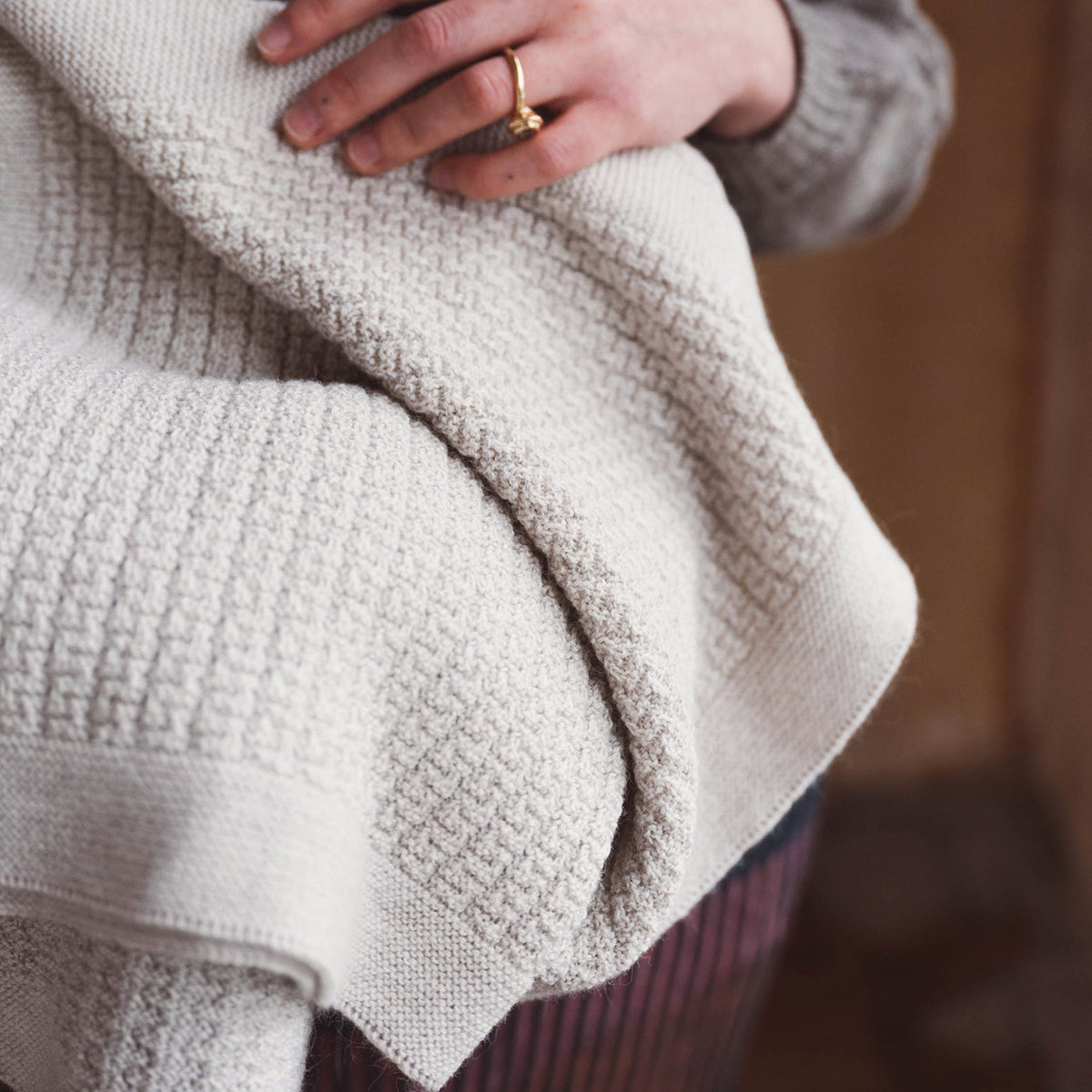 Baby Blanket Chunky Waffle - Alpaca/Merino (100x80m)